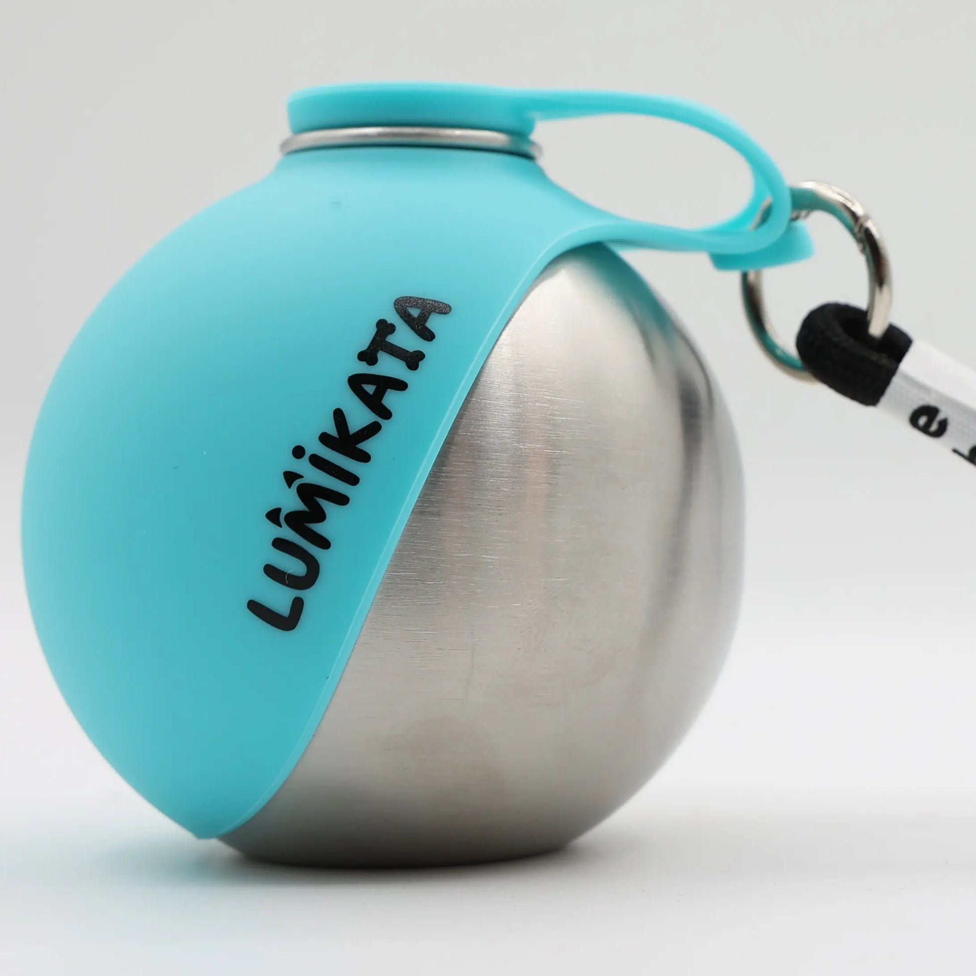 Lumikata 2-in-1 Portable Dog Water Bottle with Stainless Steel and Silicone Foldable Bowl - 10oz Leak-Proof Solution for Small Dogs and Pet Feeding