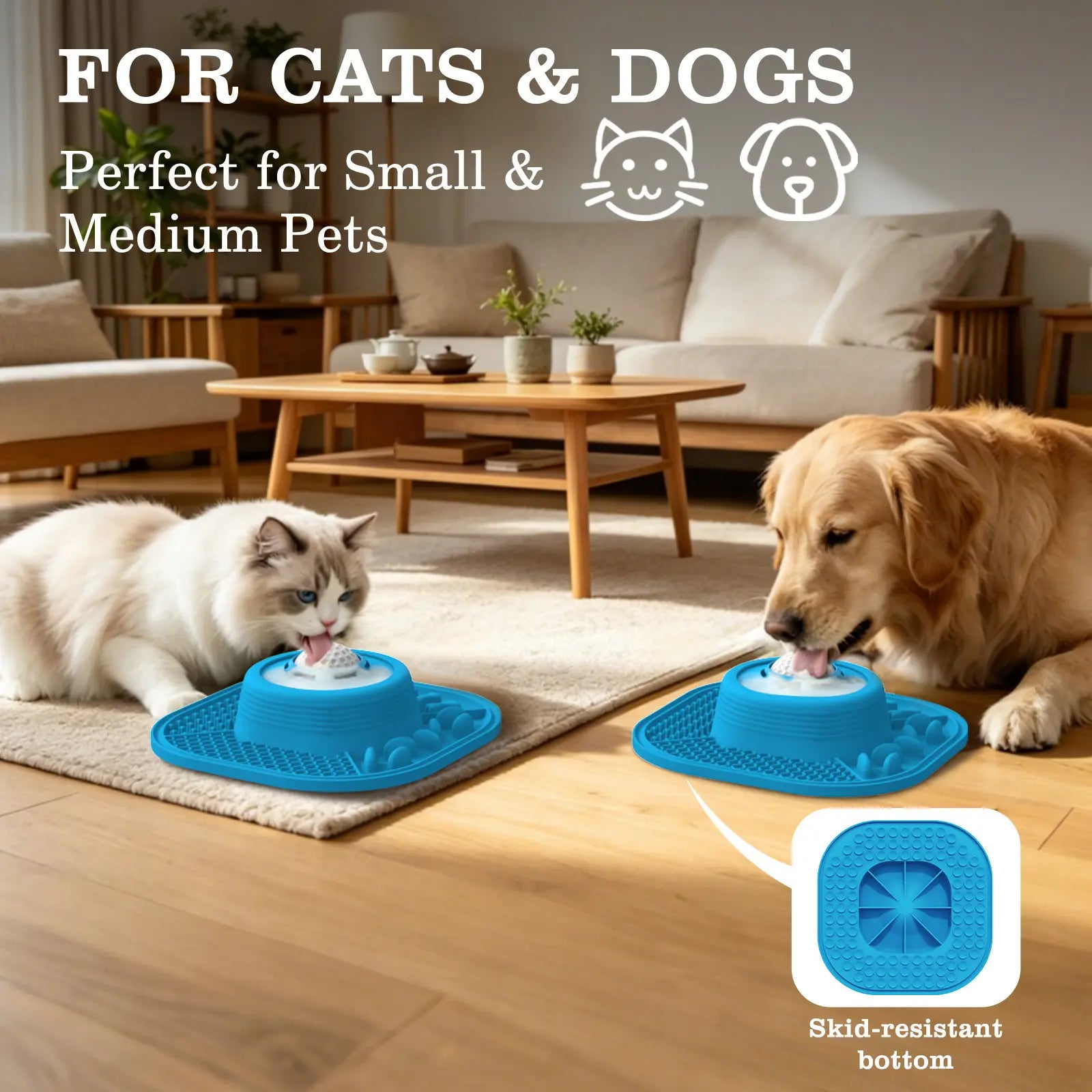 Pawlove Slow Feeder Dog Bowl with Ball-In Design - Neater Feeding Solution, 3/4 Cup Food-Grade Licking Bowl, Anti-Slip Rubber Base, Splash-Reducing Ball Movement, Bone Broth Compatible, Dishwasher Safe, Supports Puppy Anxiety Relief