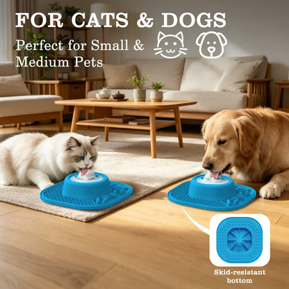 Pawlove Slow Feeder Dog Bowl with Ball-In Design - Neater Feeding Solution, 3/4 Cup Food-Grade Licking Bowl, Anti-Slip Rubber Base, Splash-Reducing Ball Movement, Bone Broth Compatible, Dishwasher Safe, Supports Puppy Anxiety Relief