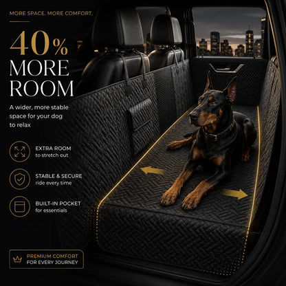 Heavy-Duty Waterproof Dog Car Seat Extender with Mesh Window & Door Protection, Available in Two Sizes, Supports Up to 400 lbs for Cars, SUVs, and Trucks