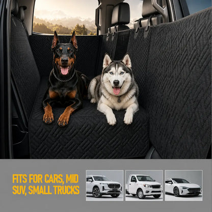 Heavy-Duty Waterproof Dog Car Seat Extender with Mesh Window & Door Protection, Available in Two Sizes, Supports Up to 400 lbs for Cars, SUVs, and Trucks