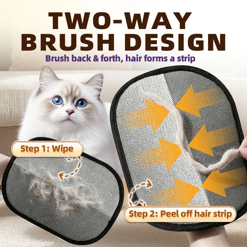 Cassiel-Pet Grooming Gloves for Effective Pet Hair Removal - Reusable Electrostatic Tool for Furniture, Carpets, and Car Seats